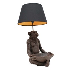 MONKEY LAMP TRAY AND SHADE     - TABLE LAMPS